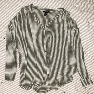 🌼 Forever 21 Green Stripe Sweater